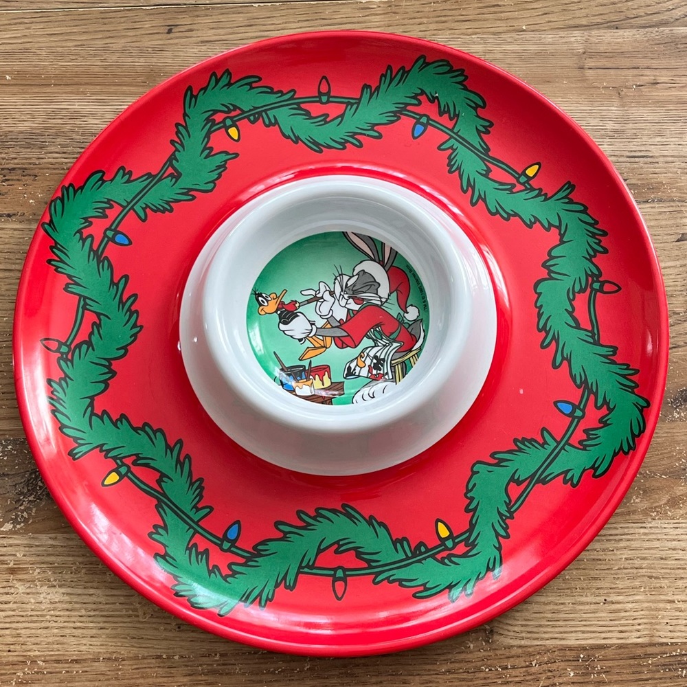 90s Vintage Bugs Bunny Donald Duck Serving Tray Plastic